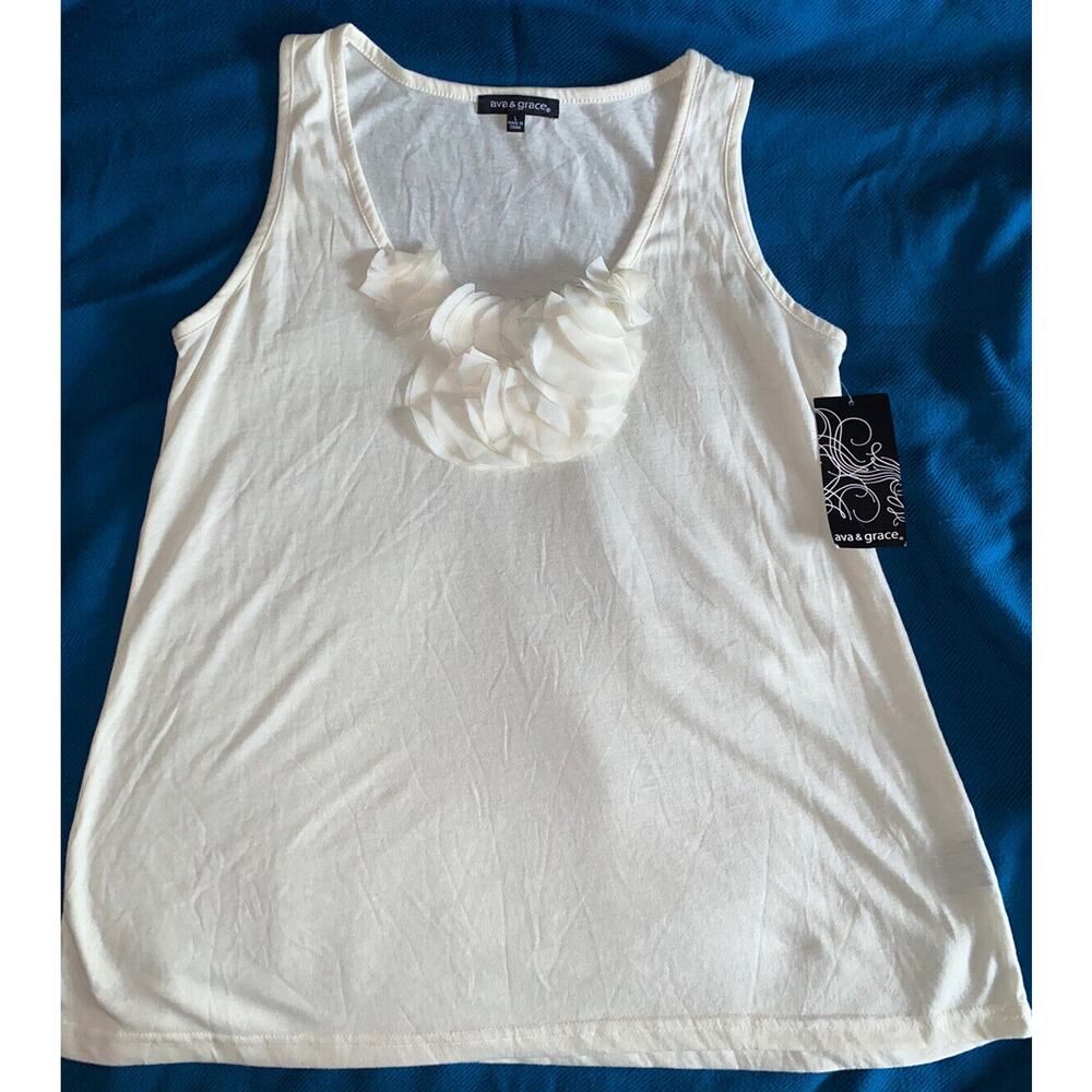 AVA & GRACE Womens Size Large Sleeveless Tank Top Shirt NWT